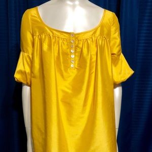 Laundry by Shelli Segal Yellow Silk Blouse